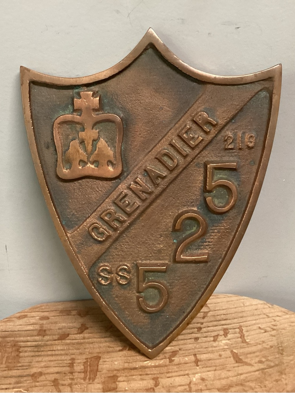 🟤 Vintage - Grenadier Submarine (SS-525) Plaque - Brass Bronze - Memorial to 210